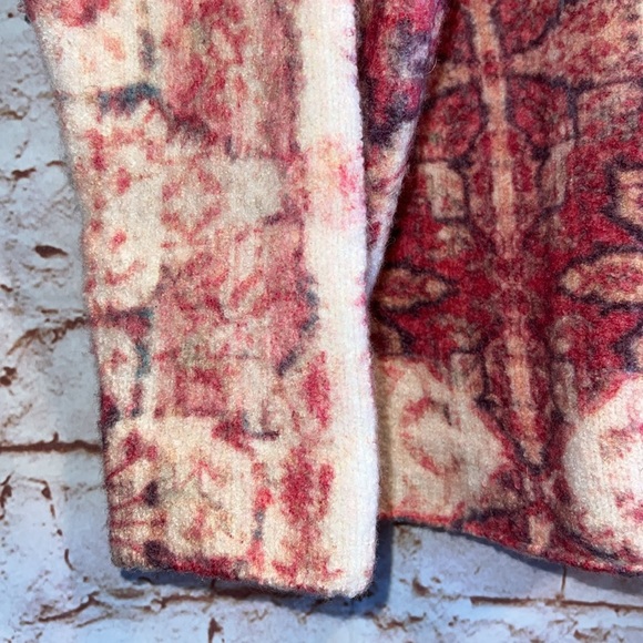 Anthropologie Natalia Floral Intarsia Cardigan Sweater Sz S Akemi Kin open front - Picture 8 of 10